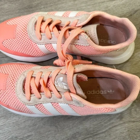 Adidas Originals Flashrunner Womens Trainers Lace Up Shoes Peach - Picture 5 of 7